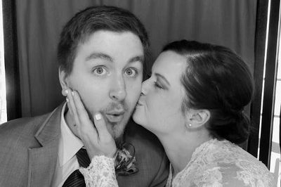 Wedding Photo Booth Austin Texas-Enclosed Photo Booth-B&W Photo Booth