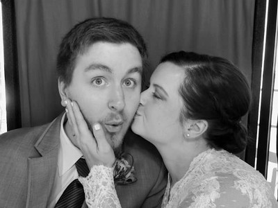 Wedding Photo Booth Austin Texas-Enclosed Photo Booth-B&W Photo Booth
